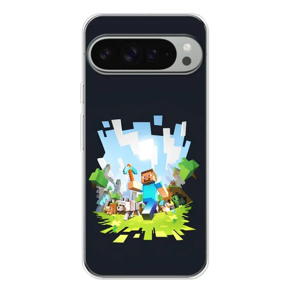 Чехол с принтом «персонажи Minecraft» для Google Pixel 10 Pro XL