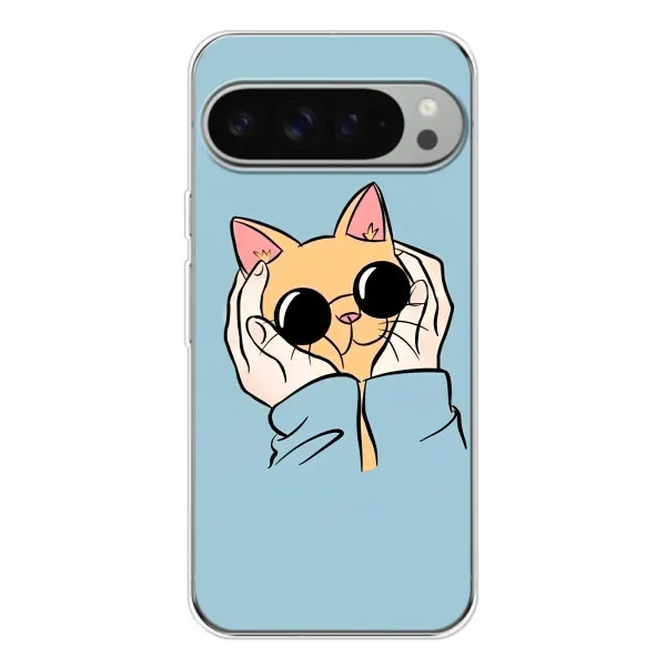 Чехол с принтом «Котик в очках» для Google Pixel 10 Pro XL Чехол с принтом «Котик в очках» для Google Pixel 10 Pro XL