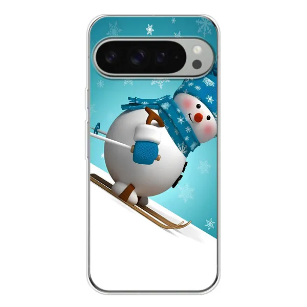Чехол с принтом «Снеговик на лыжах» для Google Pixel 10 Pro XL