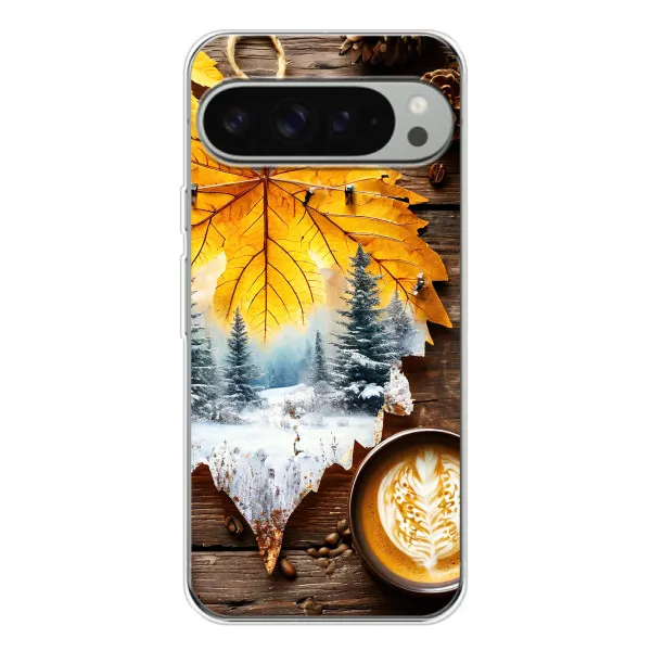 Чехол с принтом «Осенне-зимний кофе» для Google Pixel 10 Pro XL