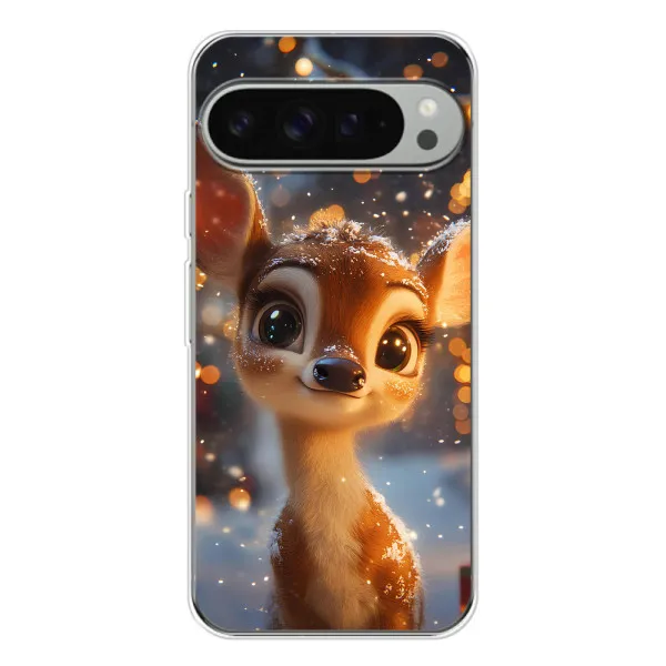 Чехол с принтом «Олененок среди гирлянд» для Google Pixel 10 Pro XL