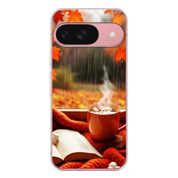 Чехол с принтом «Кофе и дождь» для Google Pixel 10 Pro