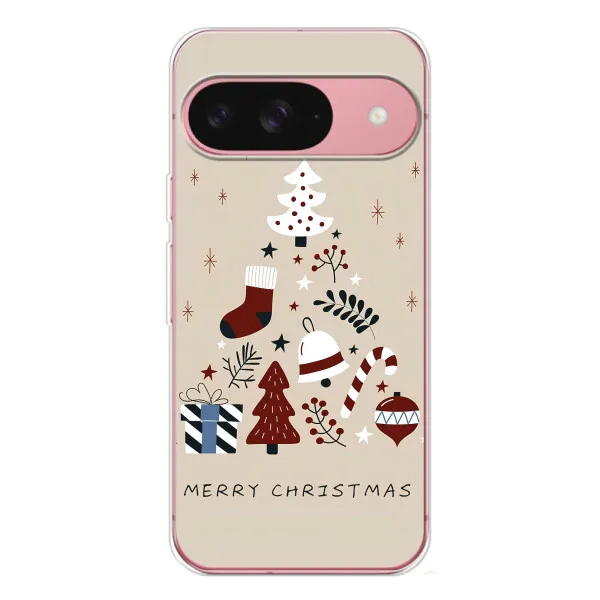 Чехол с принтом «Merry Christmas» для Google Pixel 10 Pro Чехол с принтом «Merry Christmas» для Google Pixel 10 Pro