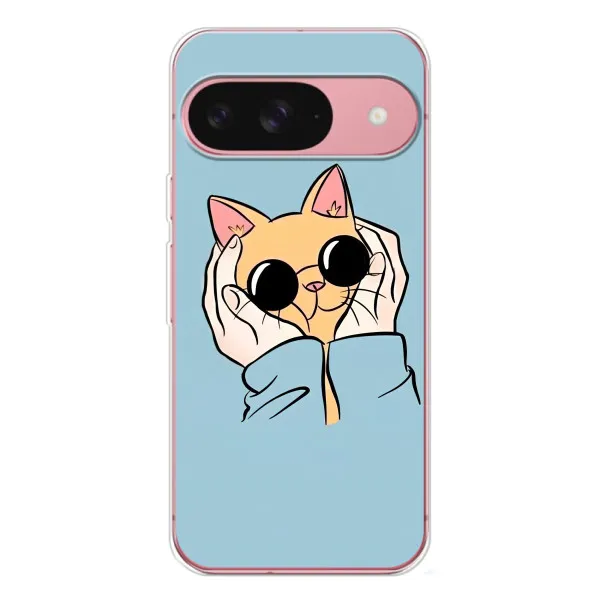 Чехол с принтом «Котик в очках» для Google Pixel 10