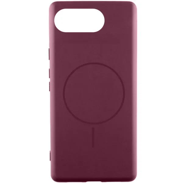 Чехол Silicone Cover Lakshmi (AA) with Magnetic Fit для Google Pixel 10a — Бордовый Чехол Silicone Cover Lakshmi (AA) with Magnetic Fit для Google Pixel 10a — Бордовый