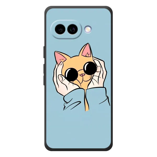 Чехол с принтом «Котик в очках» для Google Pixel 10a