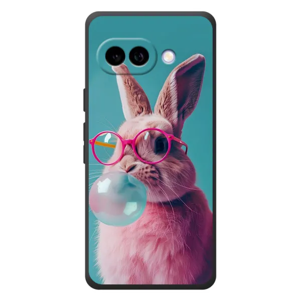 Чехол с принтом «Кролик в очках» для Google Pixel 10a