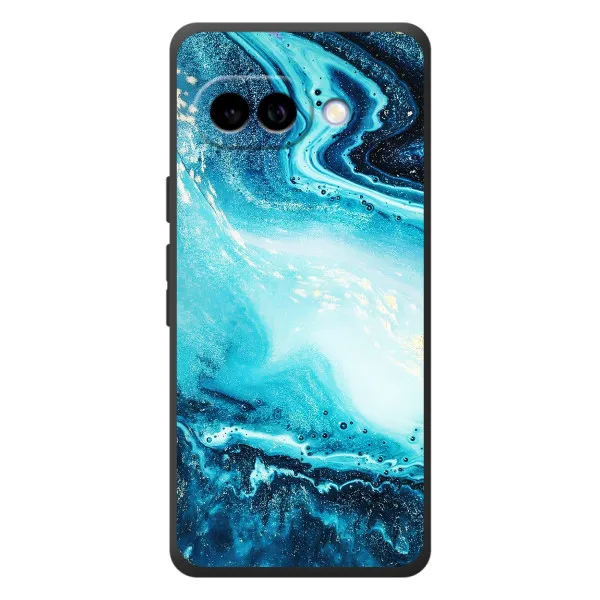 Чехол с принтом «Голубой мрамор» для Google Pixel 10a