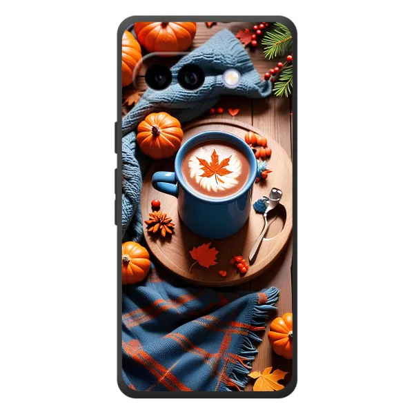 Чехол с принтом «Кофе и тыковки» для Google Pixel 10a