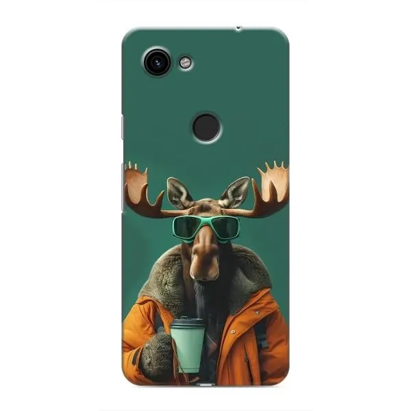 Чехол с принтом «Лось с кофе» для Google Pixel 3 XL