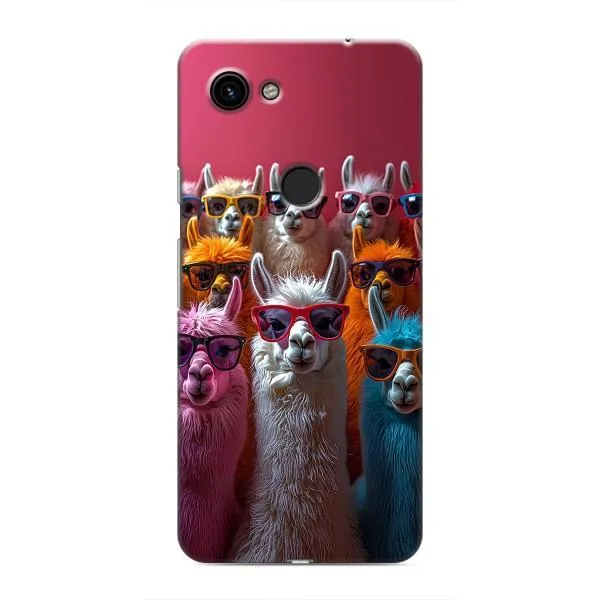 Чехол с принтом «Ламы в очках» для Google Pixel 3a XL