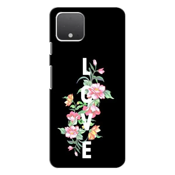 Чехол с принтом «Цветы LOVE» для Google Pixel 4 XL