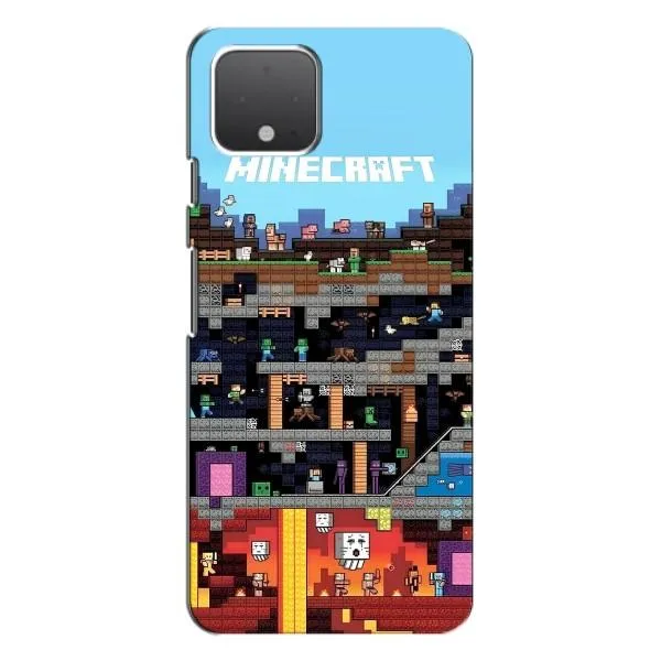 Чохол з принтом «фон Minecraft» для Google Pixel 4