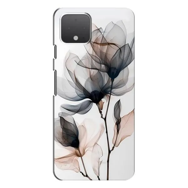 Чехол с принтом «Цветы на белом» для Google Pixel 4