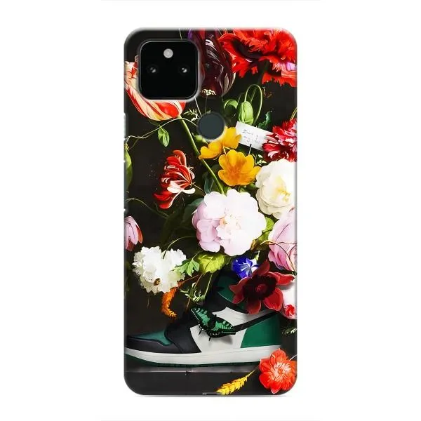 Чохол з принтом «Nike цветы» для Google Pixel 4a 5G