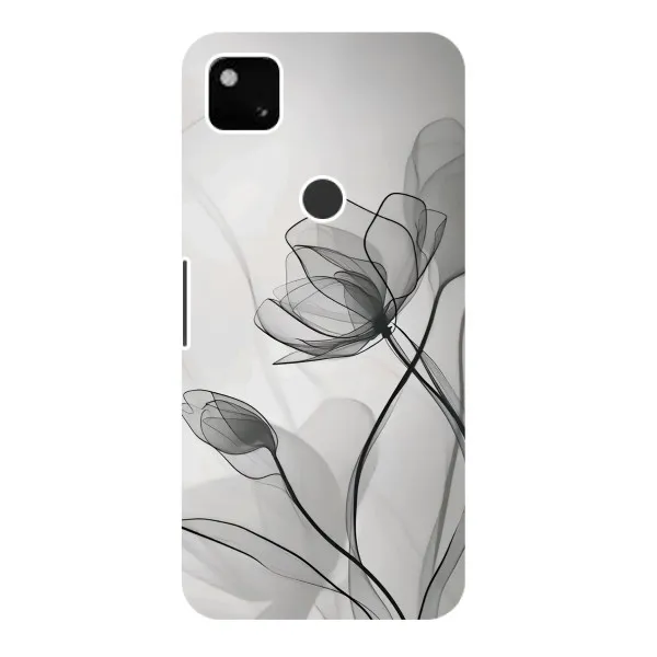 Чехол с принтом «Черные цветы» для Google Pixel 4a