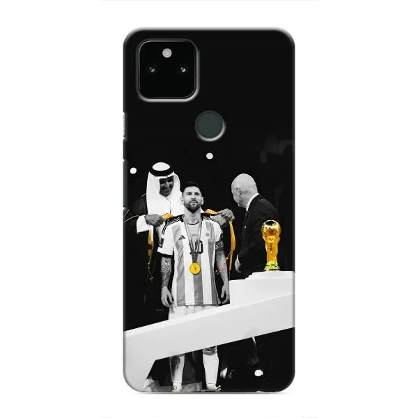 Чохол з принтом «Мессі коронований» для Google Pixel 5