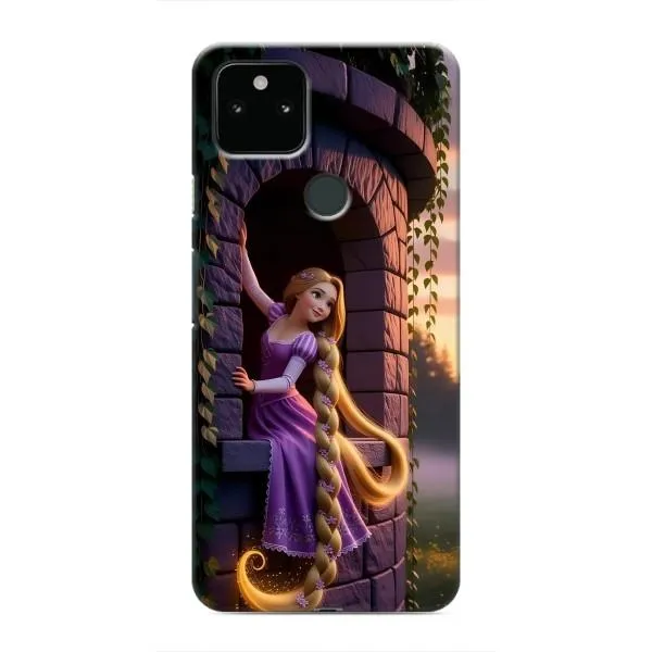 Чохол з принтом «Рапунцель на вежі» для Google Pixel 5