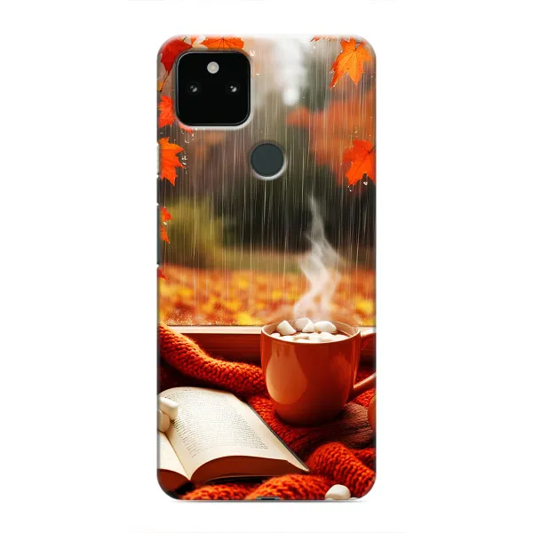 Чохол з принтом «Кава і дощ» для Google Pixel 5