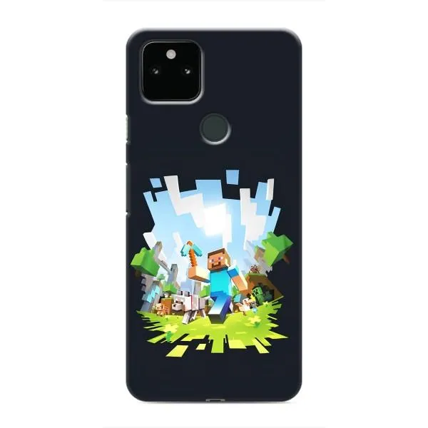 Чохол з принтом «персонажі Minecraft» для Google Pixel 5a 5G Чохол з принтом «персонажі Minecraft» для Google Pixel 5a 5G