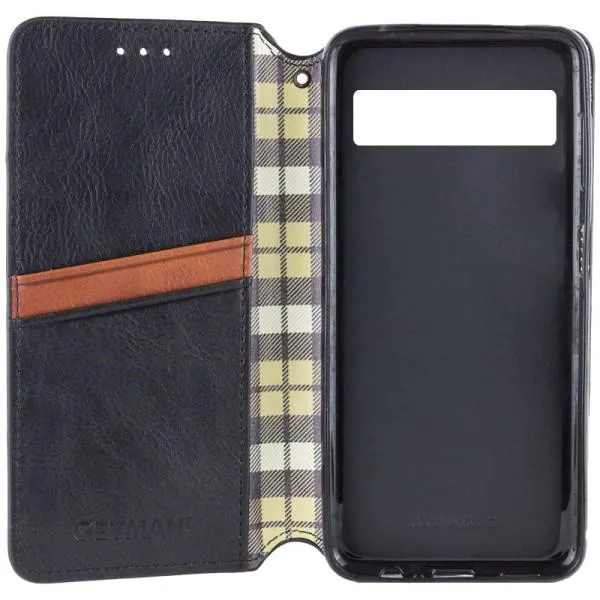 Кожаный чехол-книжка GETMAN Cubic (PU) для Google Pixel 6 Pro — Черный — фото 3