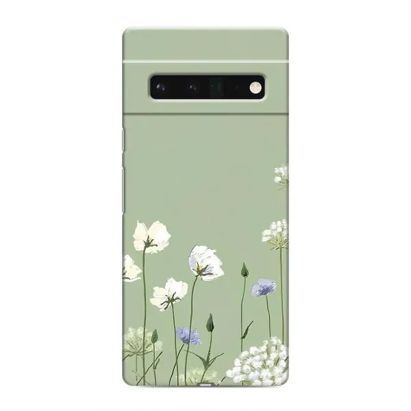 Чехол с принтом «Цветы на зеленом» для Google Pixel 6 Pro Чехол с принтом «Цветы на зеленом» для Google Pixel 6 Pro