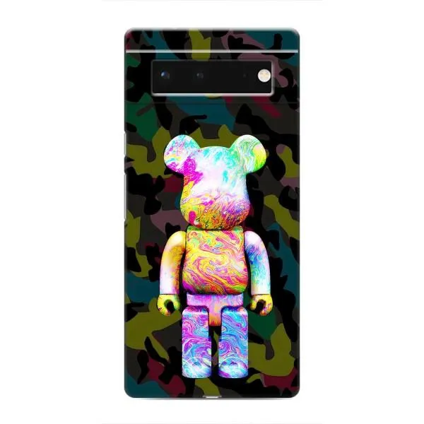 Чохол з принтом «Яскравий Bearbrick» для Google Pixel 6