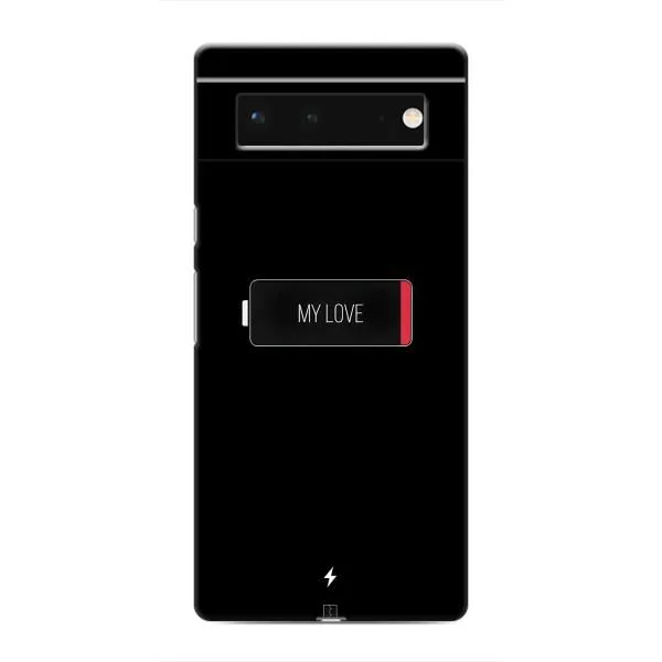Чохол з принтом «Love battery» для Google Pixel 6