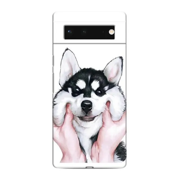 Чохол з принтом «Радісний Хаскі» для Google Pixel 6
