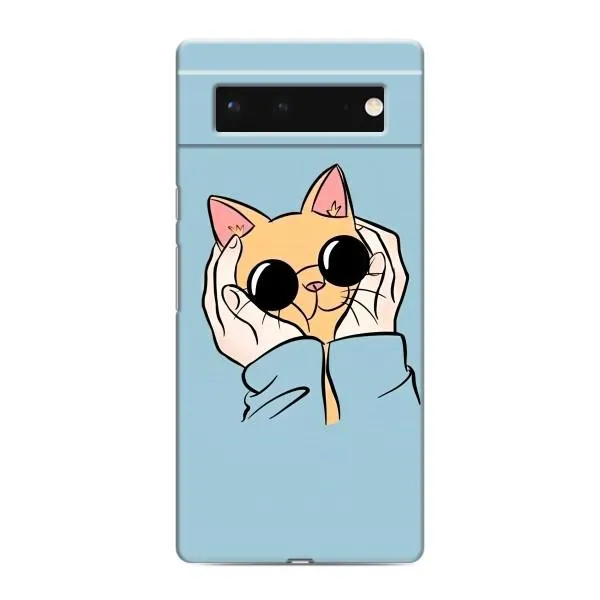 Чохол з принтом «Котик в окулярах» для Google Pixel 6 Чохол з принтом «Котик в окулярах» для Google Pixel 6