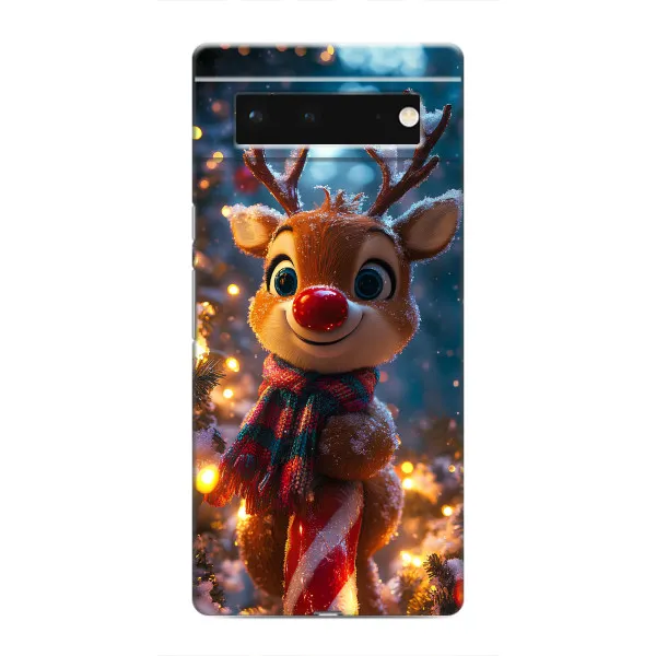 Чохол з принтом «Олень з шарфом» для Google Pixel 6 Чохол з принтом «Олень з шарфом» для Google Pixel 6