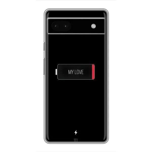 Чохол з принтом «Love battery» для Google Pixel 6a Чохол з принтом «Love battery» для Google Pixel 6a