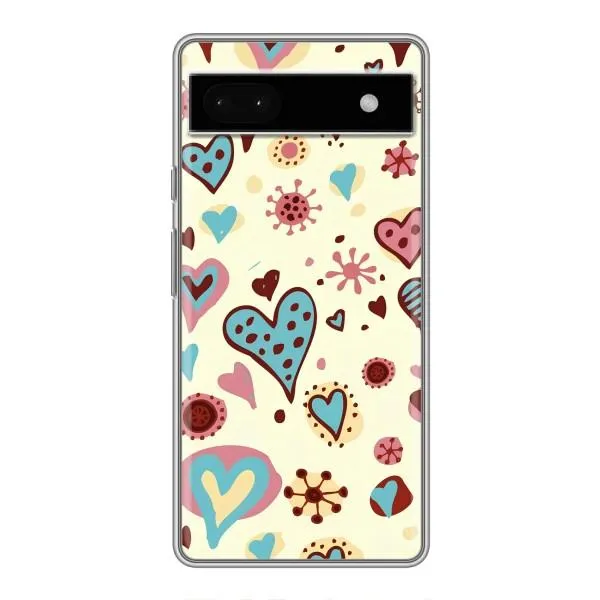 Чохол з принтом «Сердечки» для Google Pixel 6a Чохол з принтом «Сердечки» для Google Pixel 6a