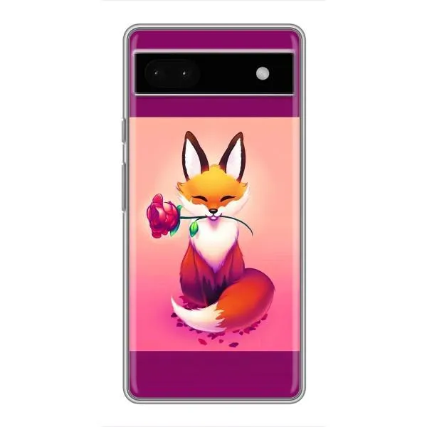 Чехол с принтом «Лисичка с розочкой» для Google Pixel 6a