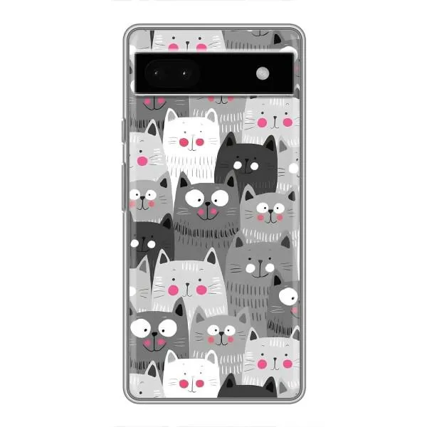 Чохол з принтом «Мальовані котики» для Google Pixel 6a Чохол з принтом «Мальовані котики» для Google Pixel 6a