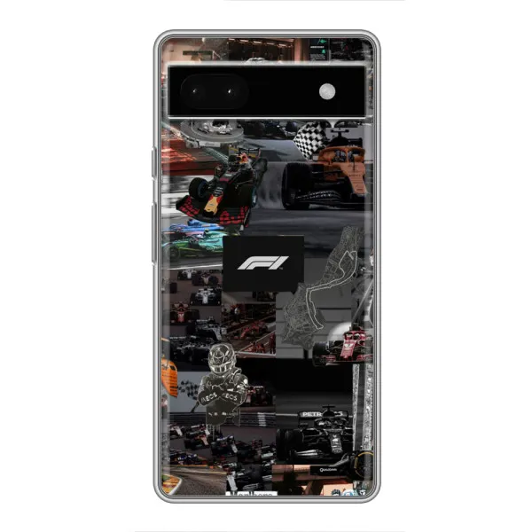 Чохол з принтом «Гоночний колаж Ф1» для Google Pixel 6a