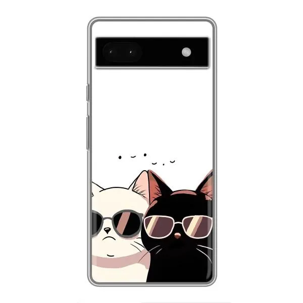 Чохол з принтом «Коти в окулярах» для Google Pixel 6a