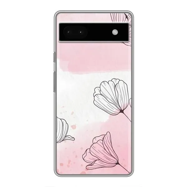 Чехол с принтом «Розовые цветы» для Google Pixel 6a