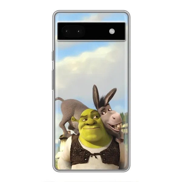 Чохол з принтом «Шрек та Осел» для Google Pixel 6a
