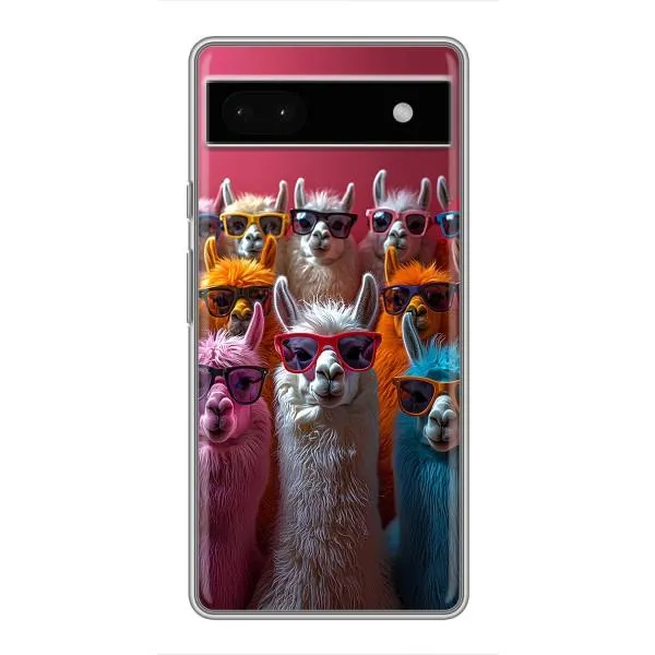 Чохол з принтом «Лами в окулярах» для Google Pixel 6a Чохол з принтом «Лами в окулярах» для Google Pixel 6a