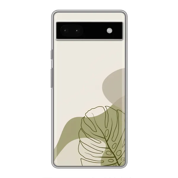 Чехол с принтом «Зеленая монстера дизайн» для Google Pixel 6a