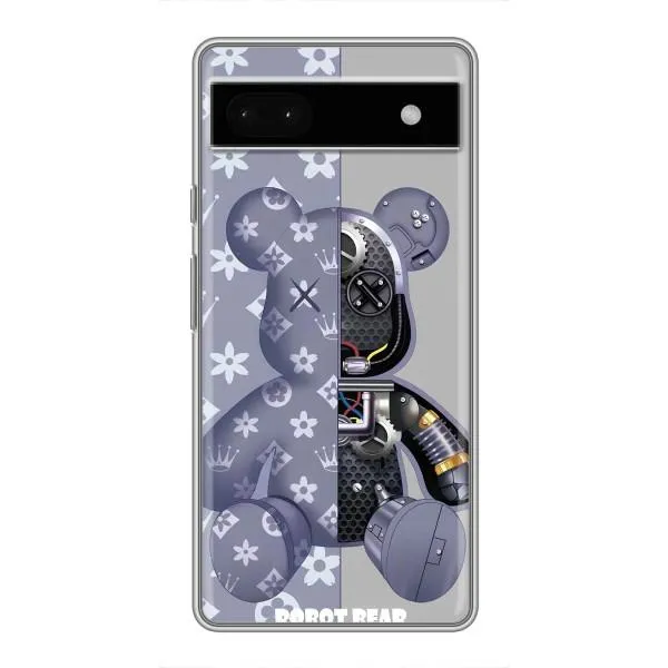 Чохол з принтом «Робот Медведик» для Google Pixel 6a