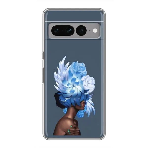 Чехол с принтом «Цветы на голове» для Google Pixel 7 Pro