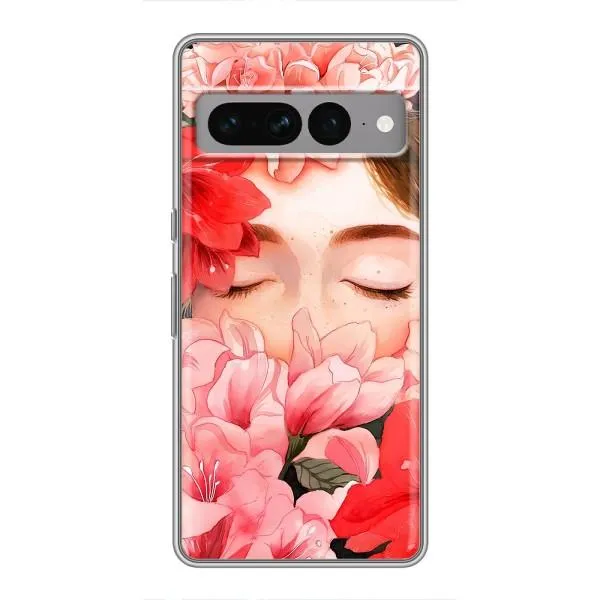 Чехол с принтом «Глаза в цветах» для Google Pixel 7 Pro