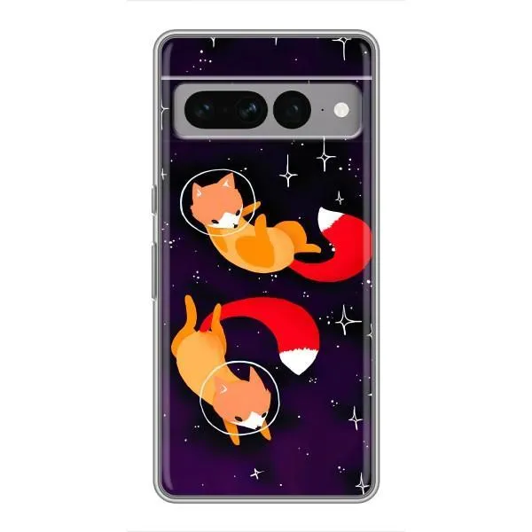Чехол с принтом «Лисички космонавты» для Google Pixel 7 Pro