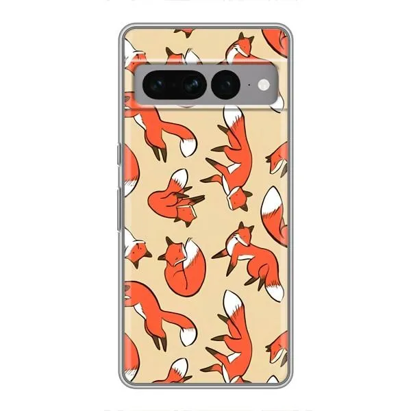 Чехол с принтом «Лисички» для Google Pixel 7 Pro