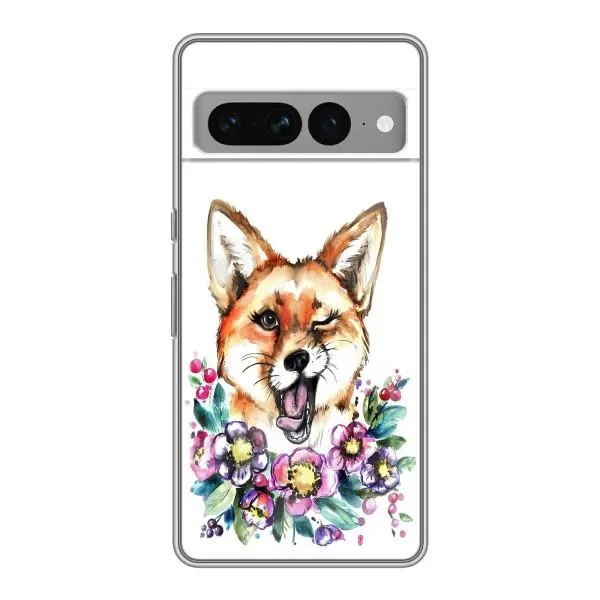 Чехол с принтом «Веселая лисичка» для Google Pixel 7 Pro