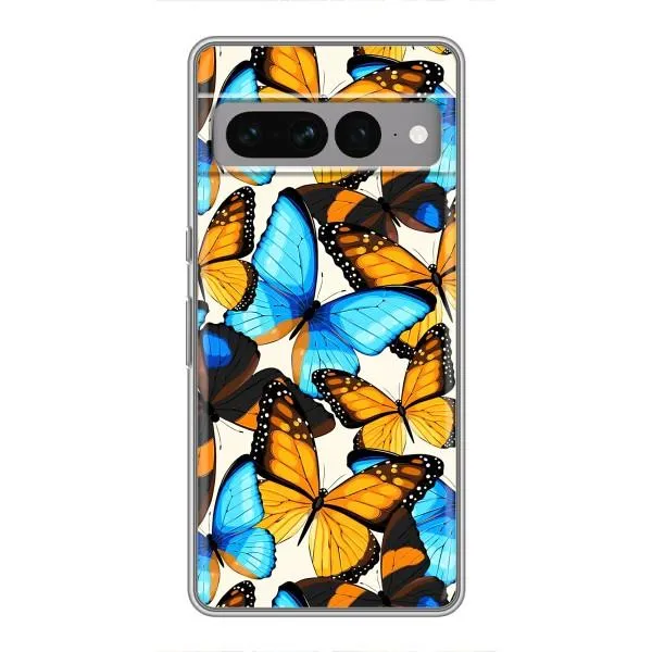 Чехол с принтом «Яркие бабочки» для Google Pixel 7 Pro