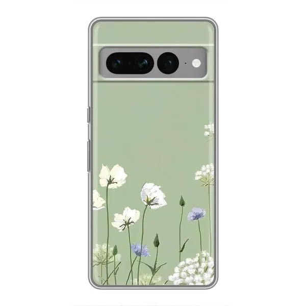 Чехол с принтом «Цветы на зеленом» для Google Pixel 7 Pro