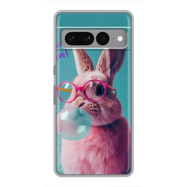 Чехол с принтом «Кролик в очках» для Google Pixel 7 Pro